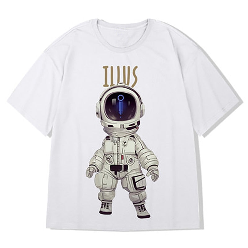 Men Cartoon Print Tees Summer Tshirts Mens Harajuku T Shirts Male hip hop tshirt Oversized Blakc Korean Clothes 5XL-4