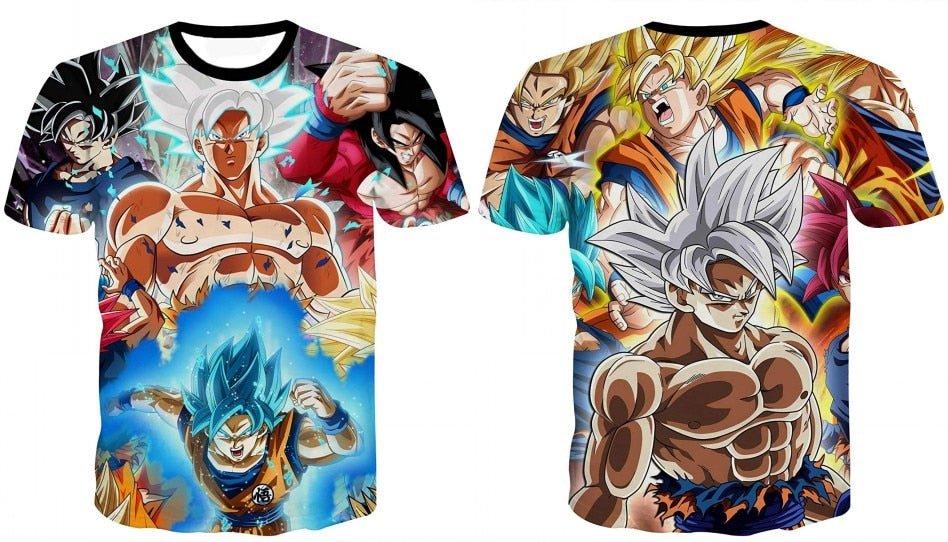 Dragon Ball Z T Shirts Mens Summer 3D Print Super Saiyan Goku Black Zamasu Vegeta Dragonball Casual Tee Shirt tops Tee-3