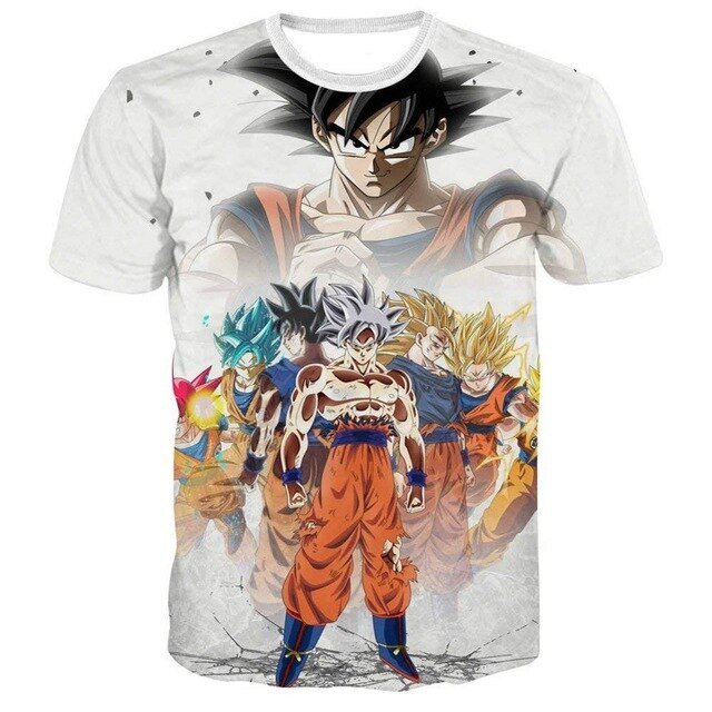 Dragon Ball Z T Shirts Mens Summer 3D Print Super Saiyan Goku Black Zamasu Vegeta Dragonball Casual Tee Shirt tops Tee-12