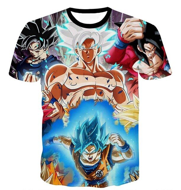 Dragon Ball Z T Shirts Mens Summer 3D Print Super Saiyan Goku Black Zamasu Vegeta Dragonball Casual Tee Shirt tops Tee-6