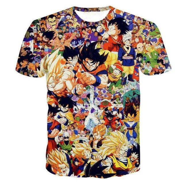 Dragon Ball Z T Shirts Mens Summer 3D Print Super Saiyan Goku Black Zamasu Vegeta Dragonball Casual Tee Shirt tops Tee-19