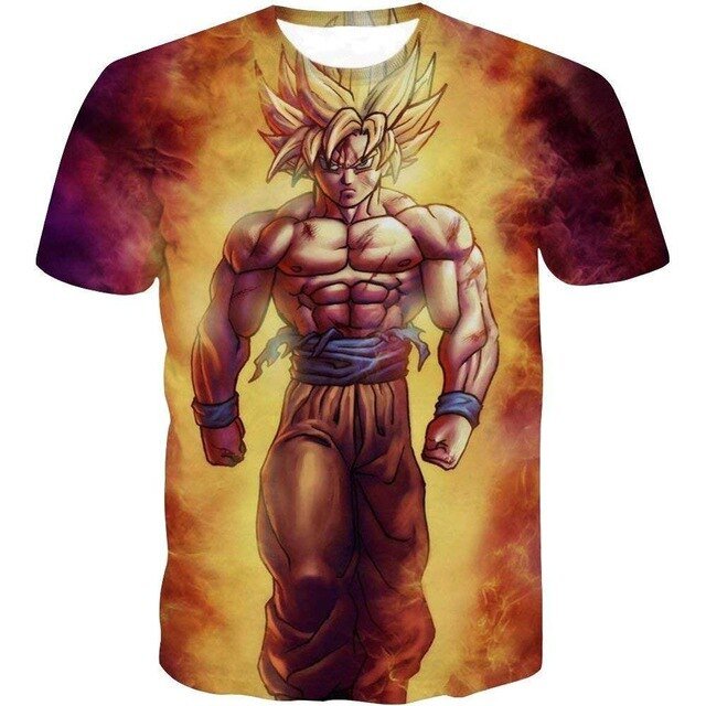 Dragon Ball Z T Shirts Mens Summer 3D Print Super Saiyan Goku Black Zamasu Vegeta Dragonball Casual Tee Shirt tops Tee-16